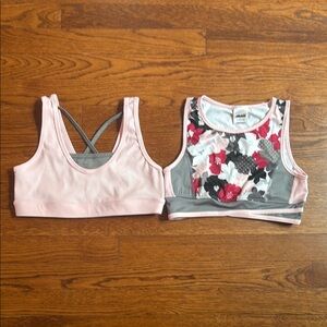 Pink and Floral Sports Bra Set